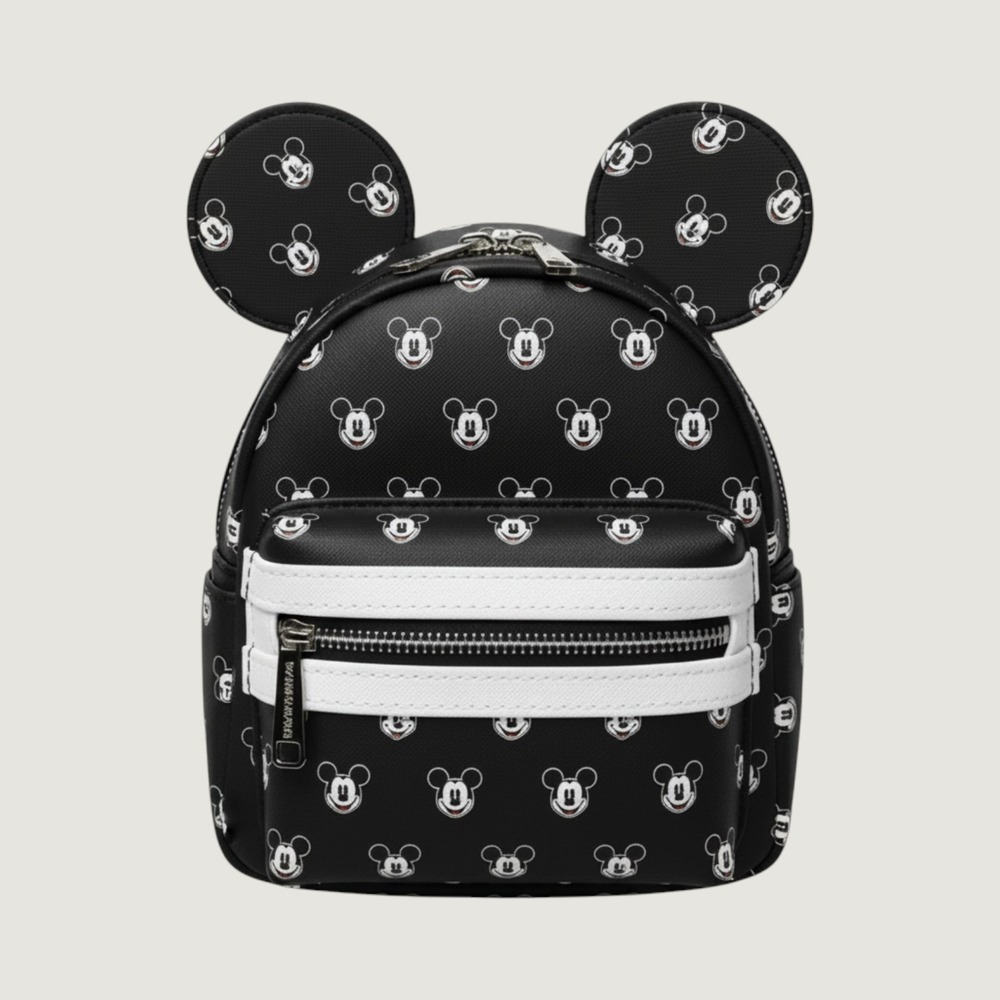 Disney Parks Loungefly Mickey Mouse Mini Backpack Wristlet Black Discontinued